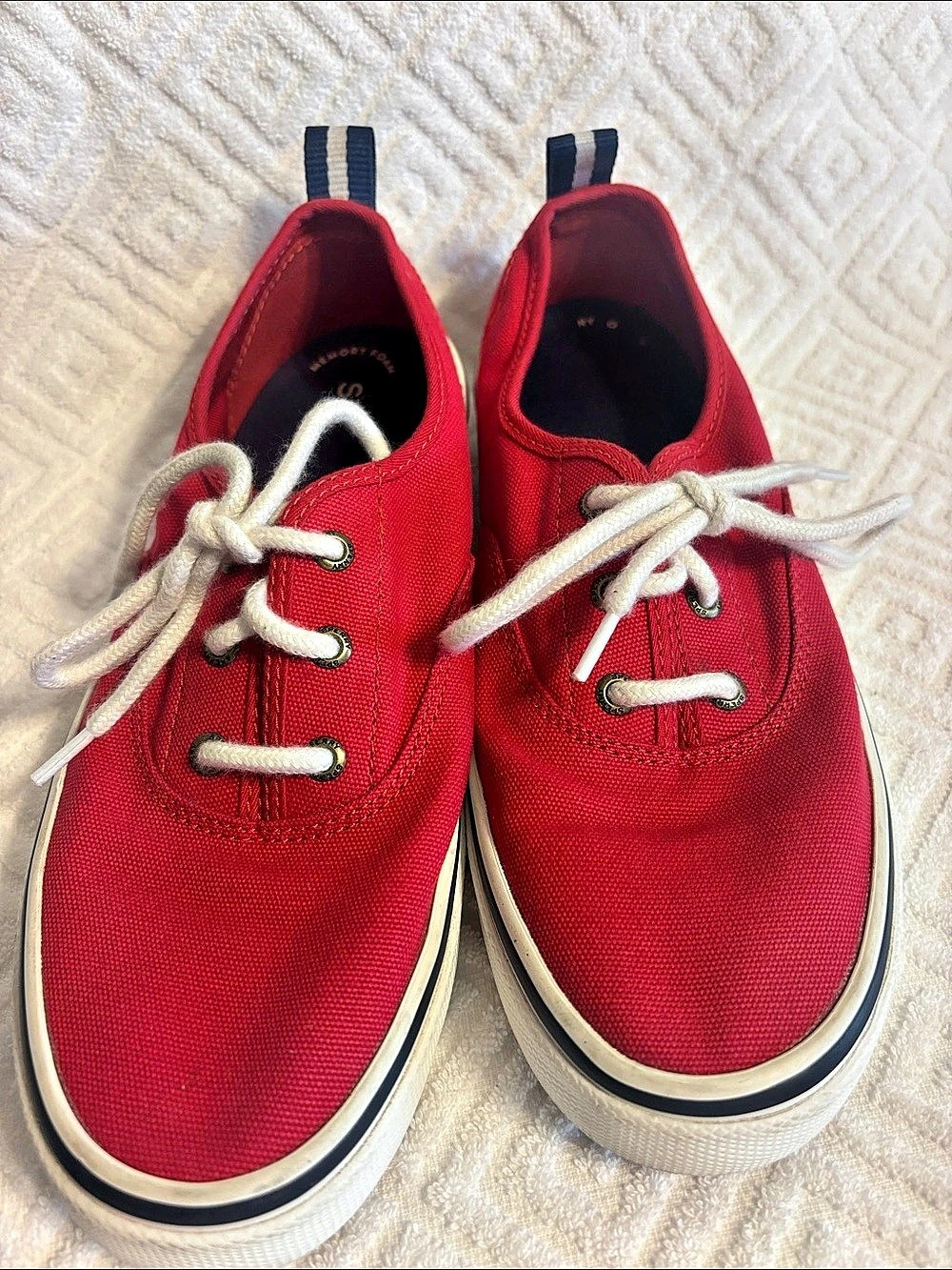 Sperry Lounge Away Sneaker Red & White US 7
